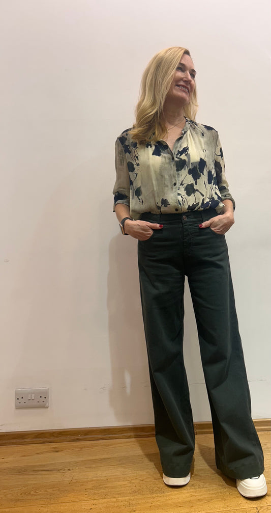 EC 08ru Wide leg cotton jeans