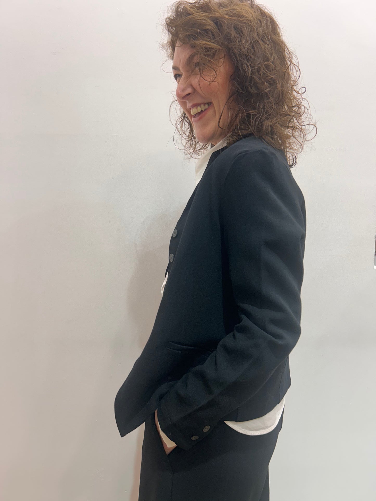 Tr C120 Fine gauge wool/viscose jacket