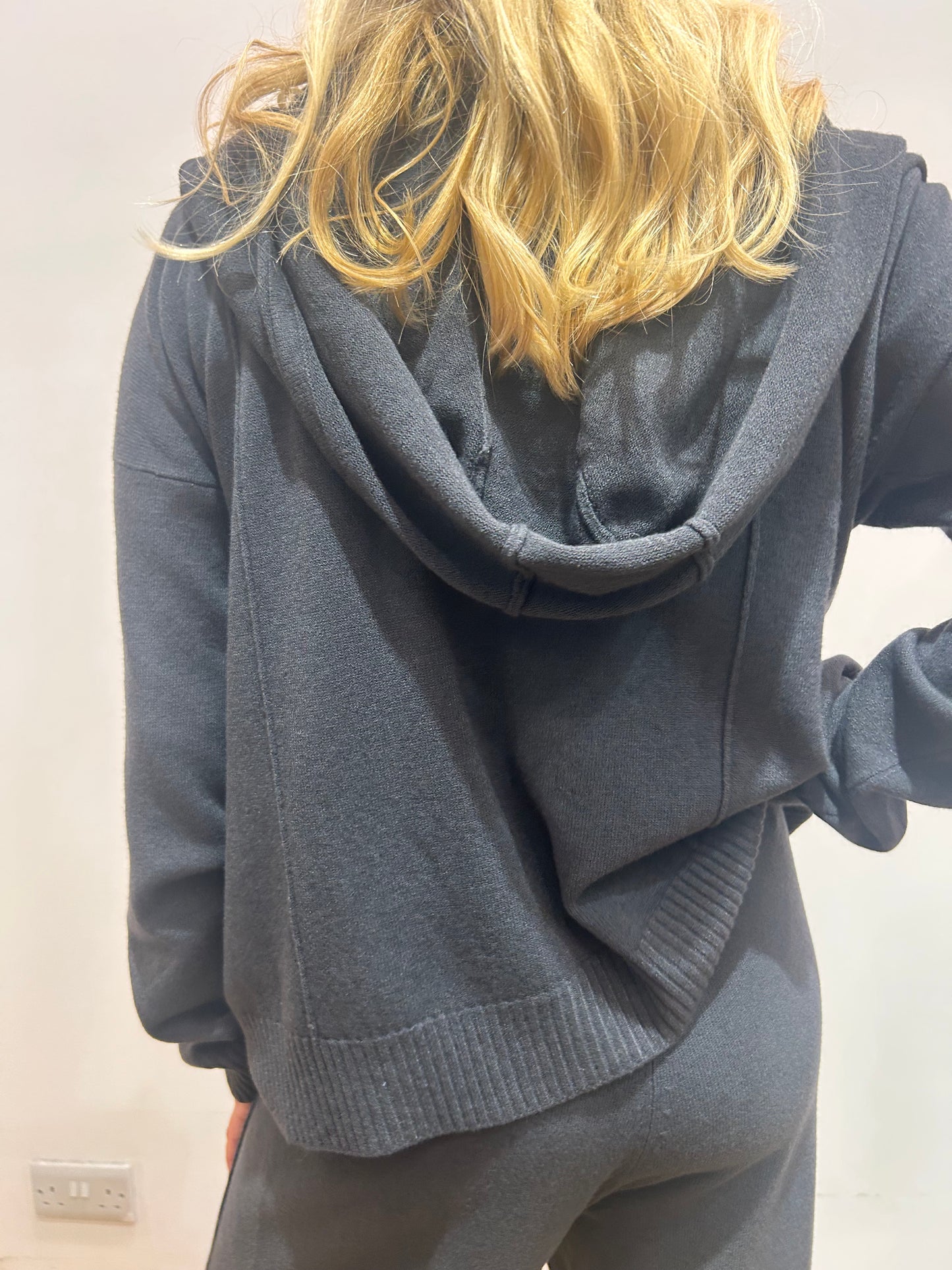 Tr 11461 Knitted Boxy Hoody