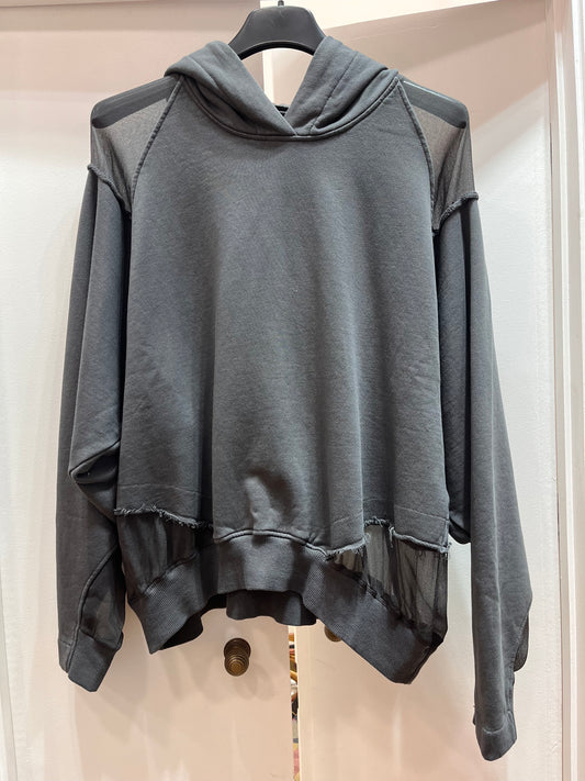 EC 496U Sheer panel hoody