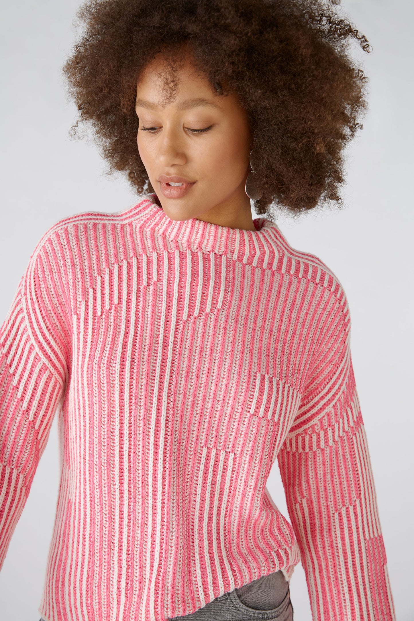 O 89582 Mixed rib cotton jumper