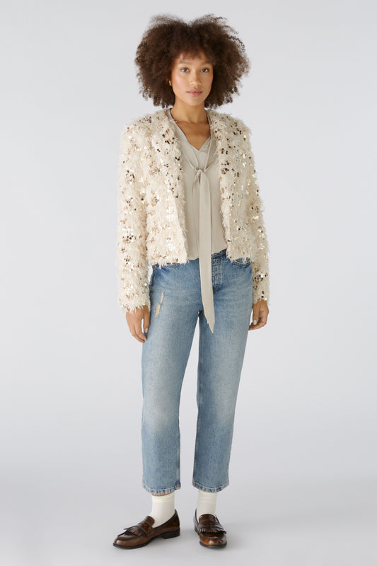 O 88857 Feather  & sequin jacket