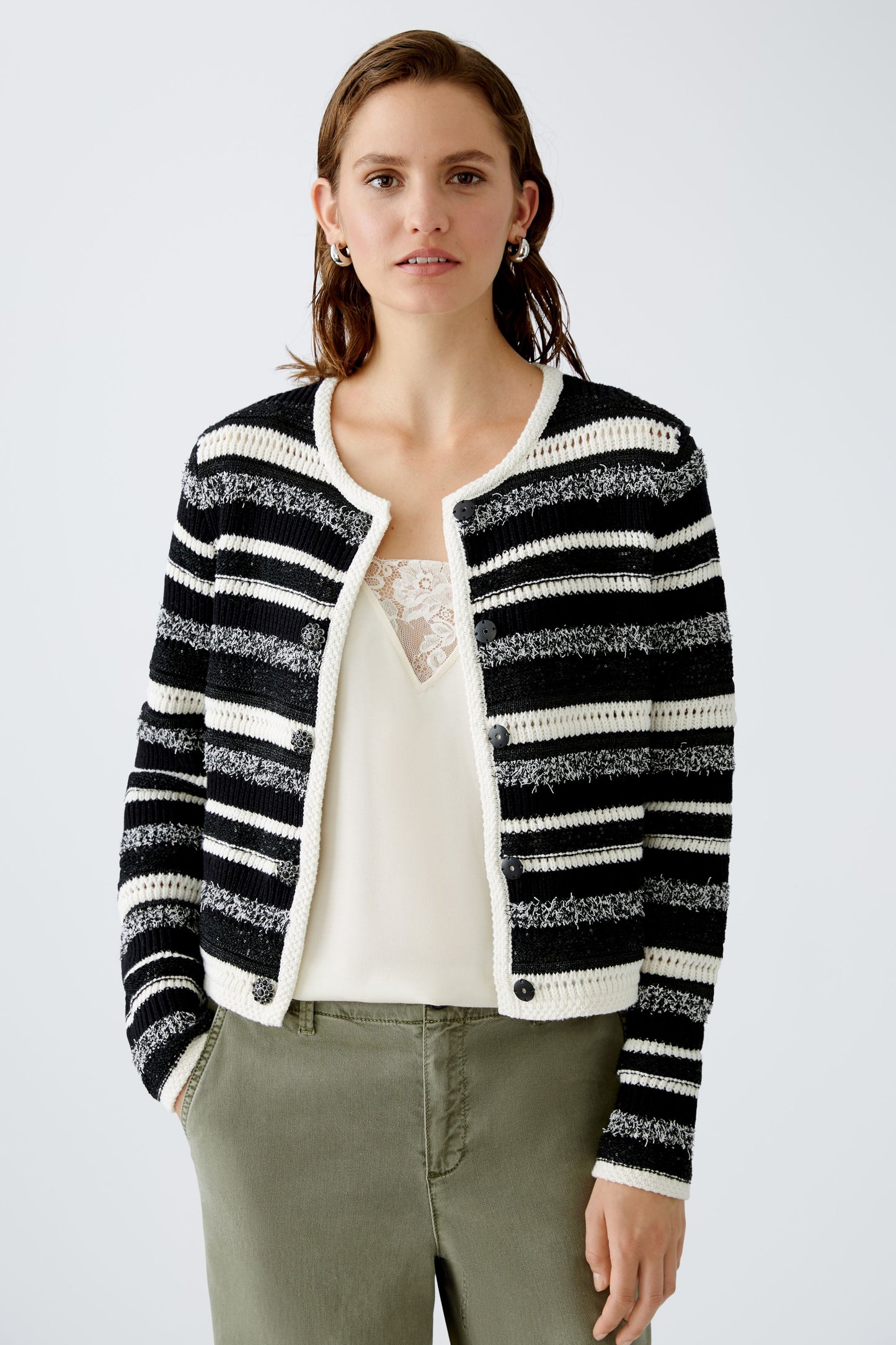 O 90616 Sparkle crop cardigan jacket