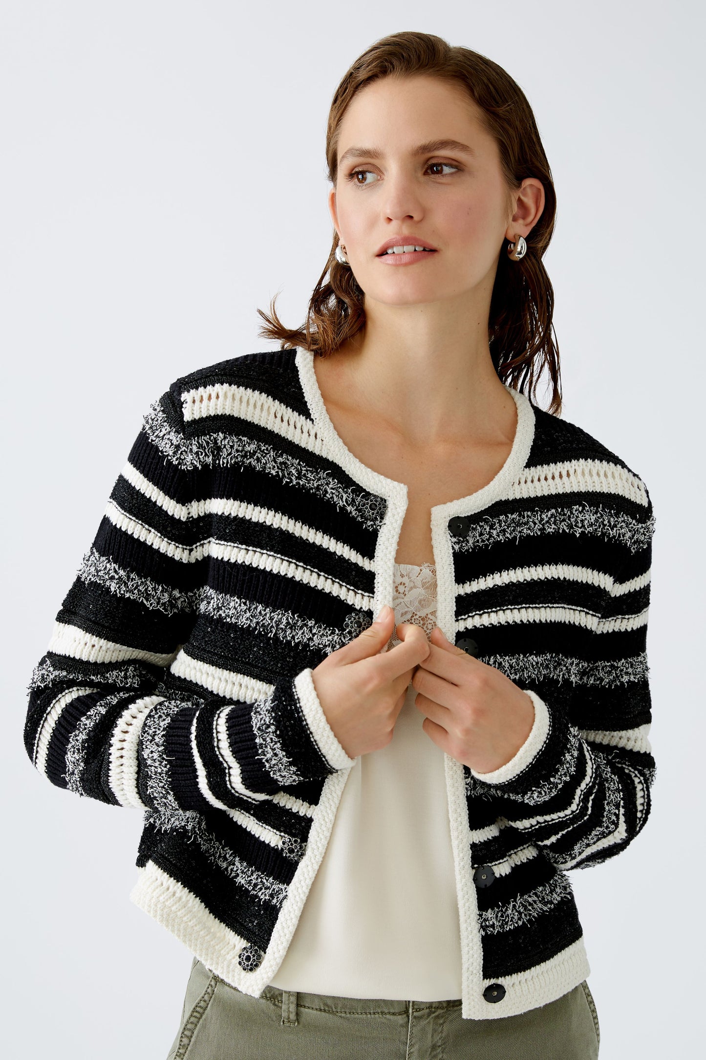 O 90616 Sparkle crop cardigan jacket