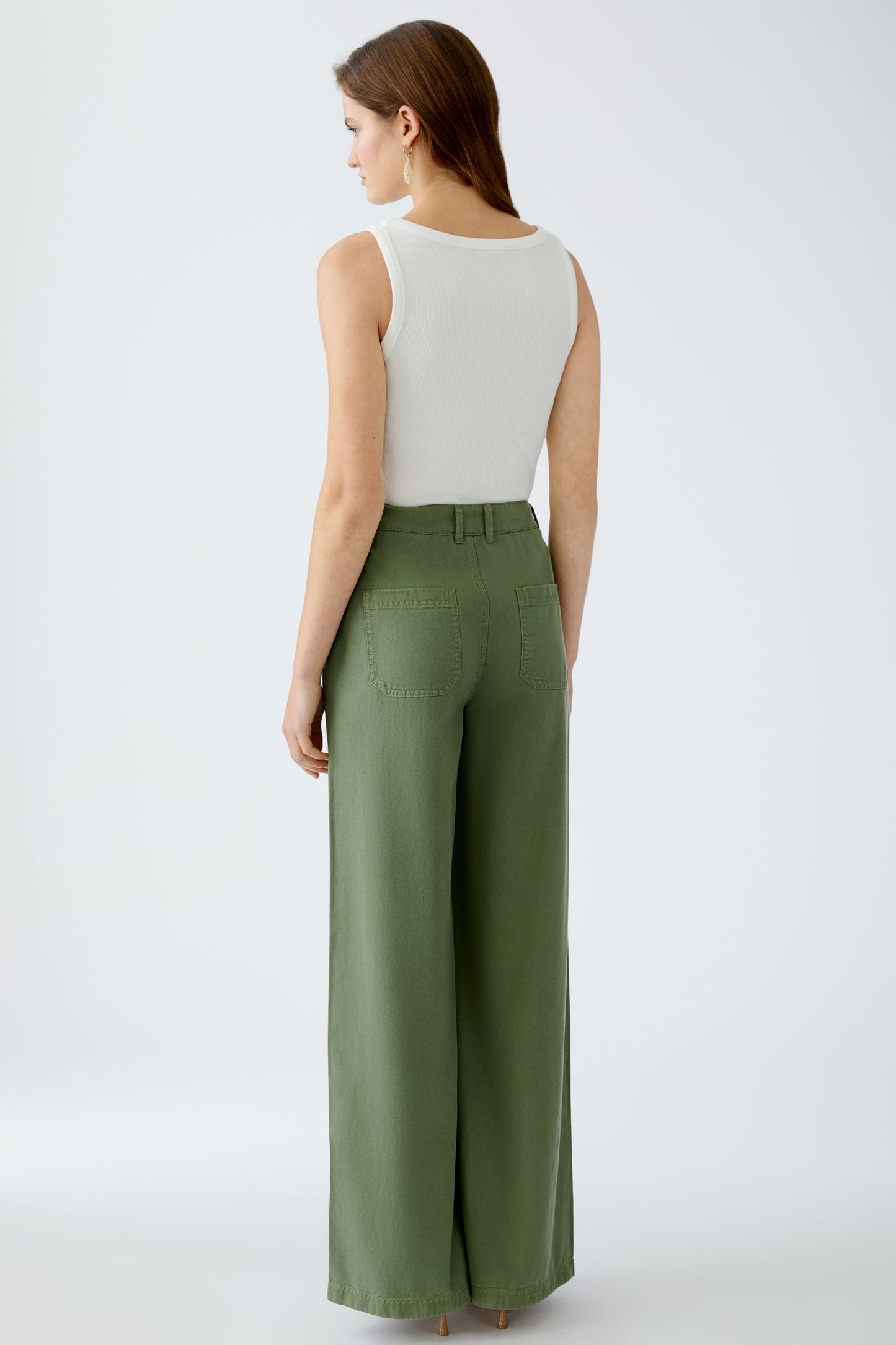 O 92027 Tie waist wide leg trousers