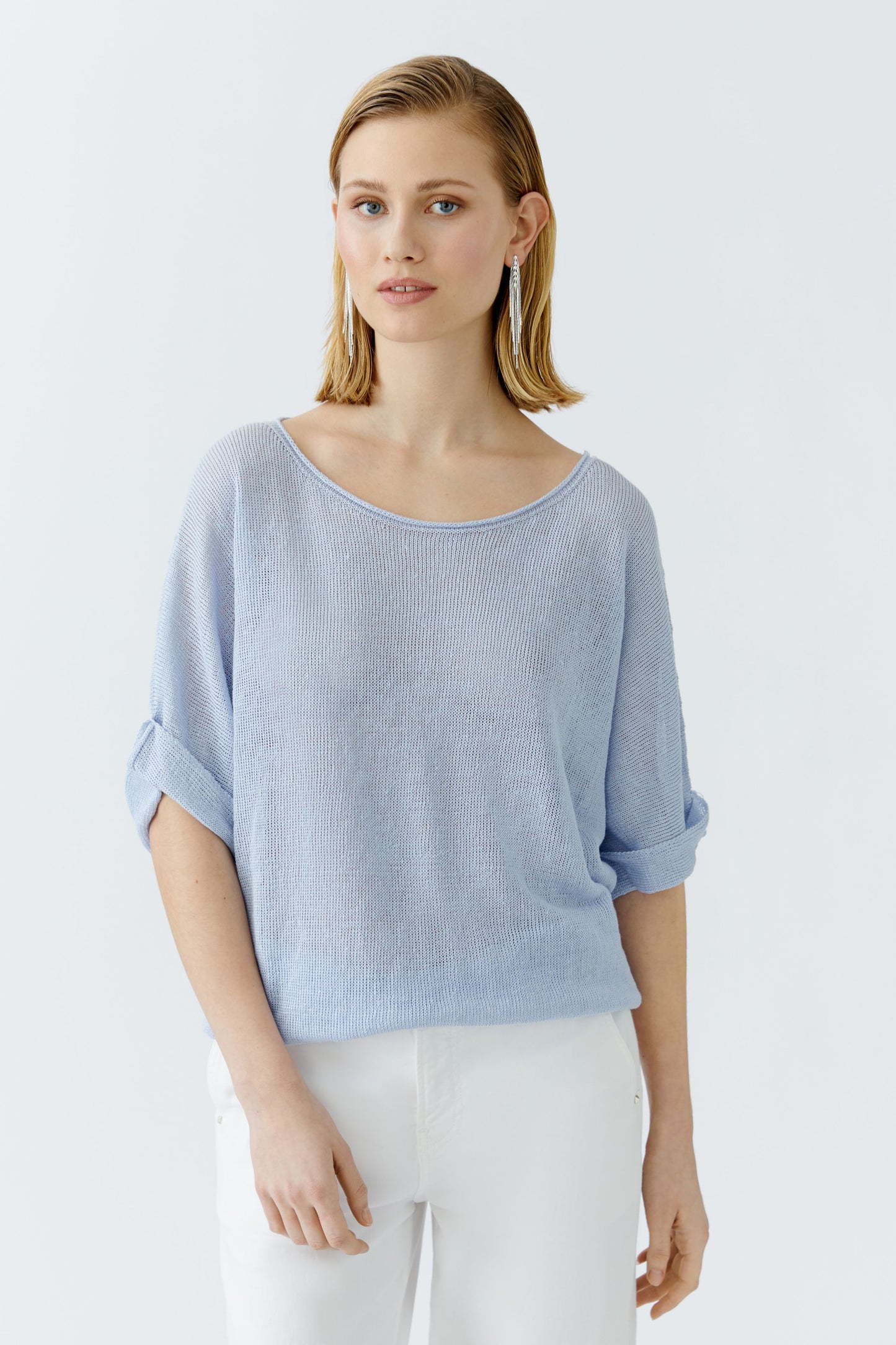 O 93309 Mesh knit 1/2 sleeve top
