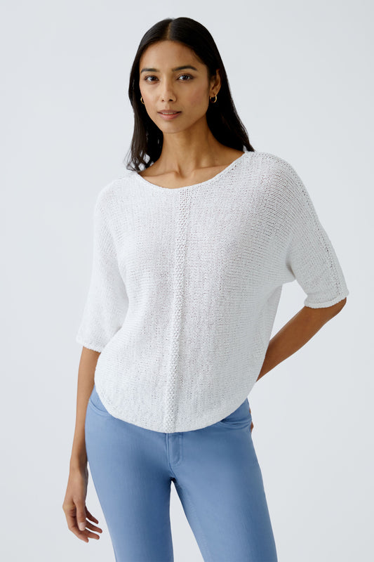 O 92981 Tape yarn cotton 3/4 sleeve jumper