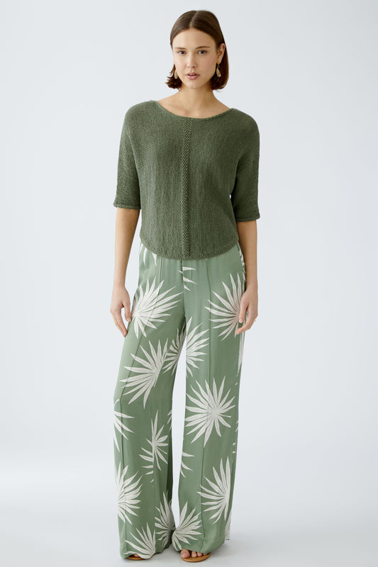 O 92981 Tape yarn cotton 3/4 sleeve jumper