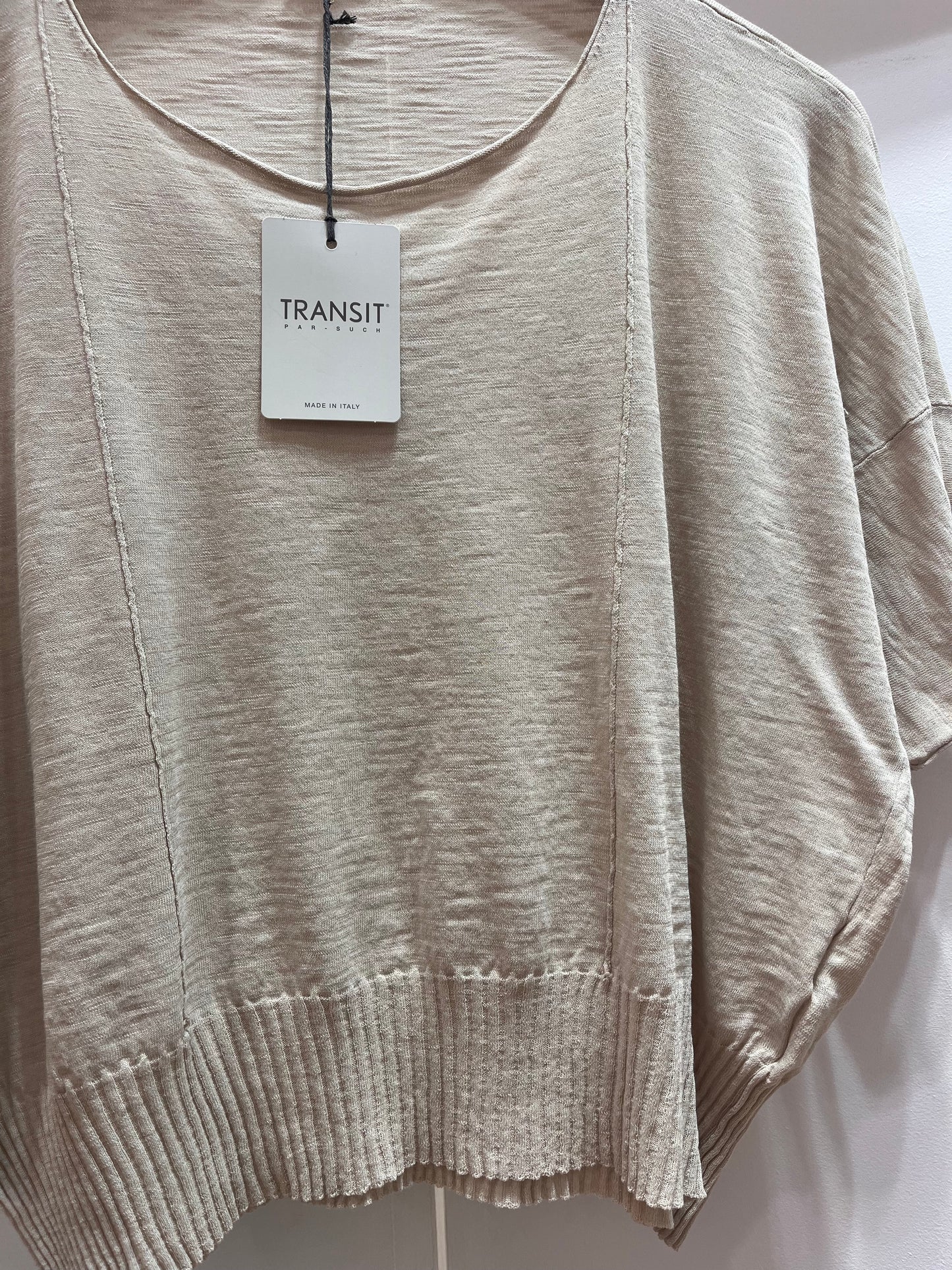 Tr 5403 Ribbed hem 1/2 sleeve knit top