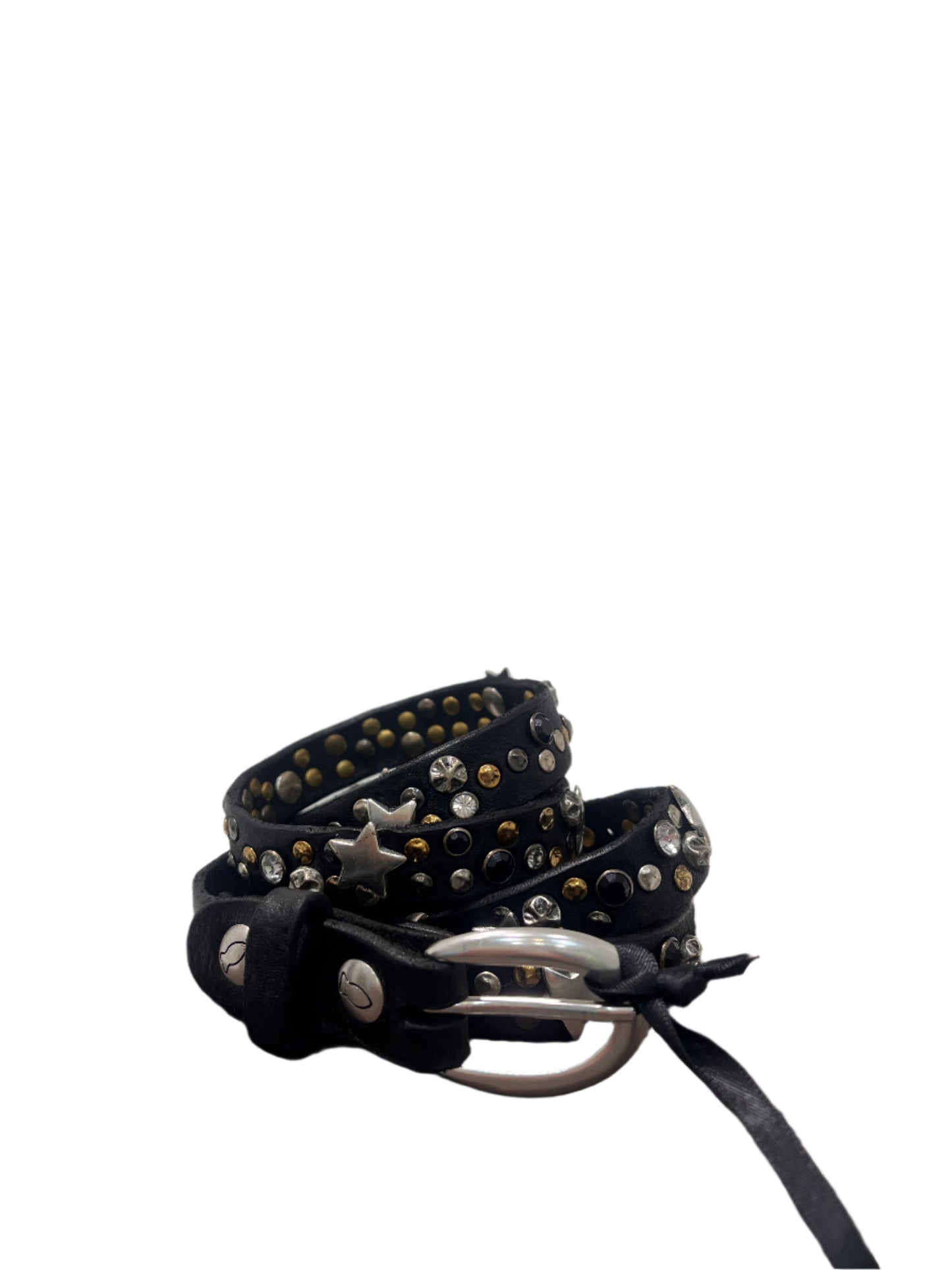 C C038250 Stars crystals and stud 2cm belt