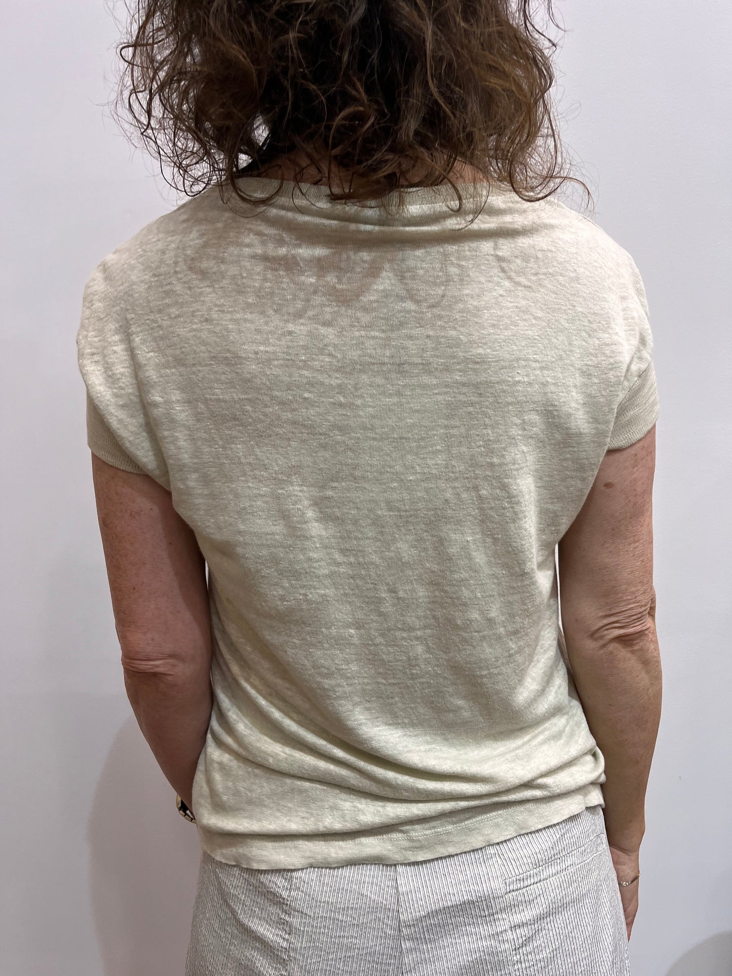 TR WK208 V-neck linen Tshirt