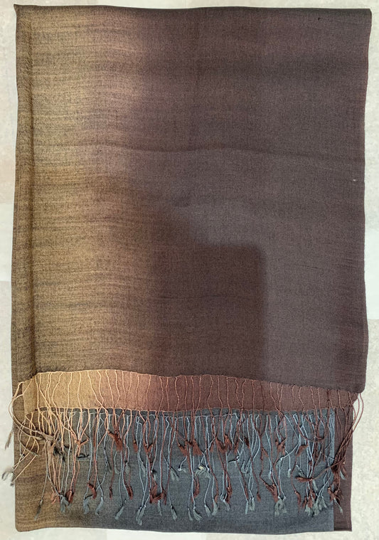 SH Brown ombre silk scarf