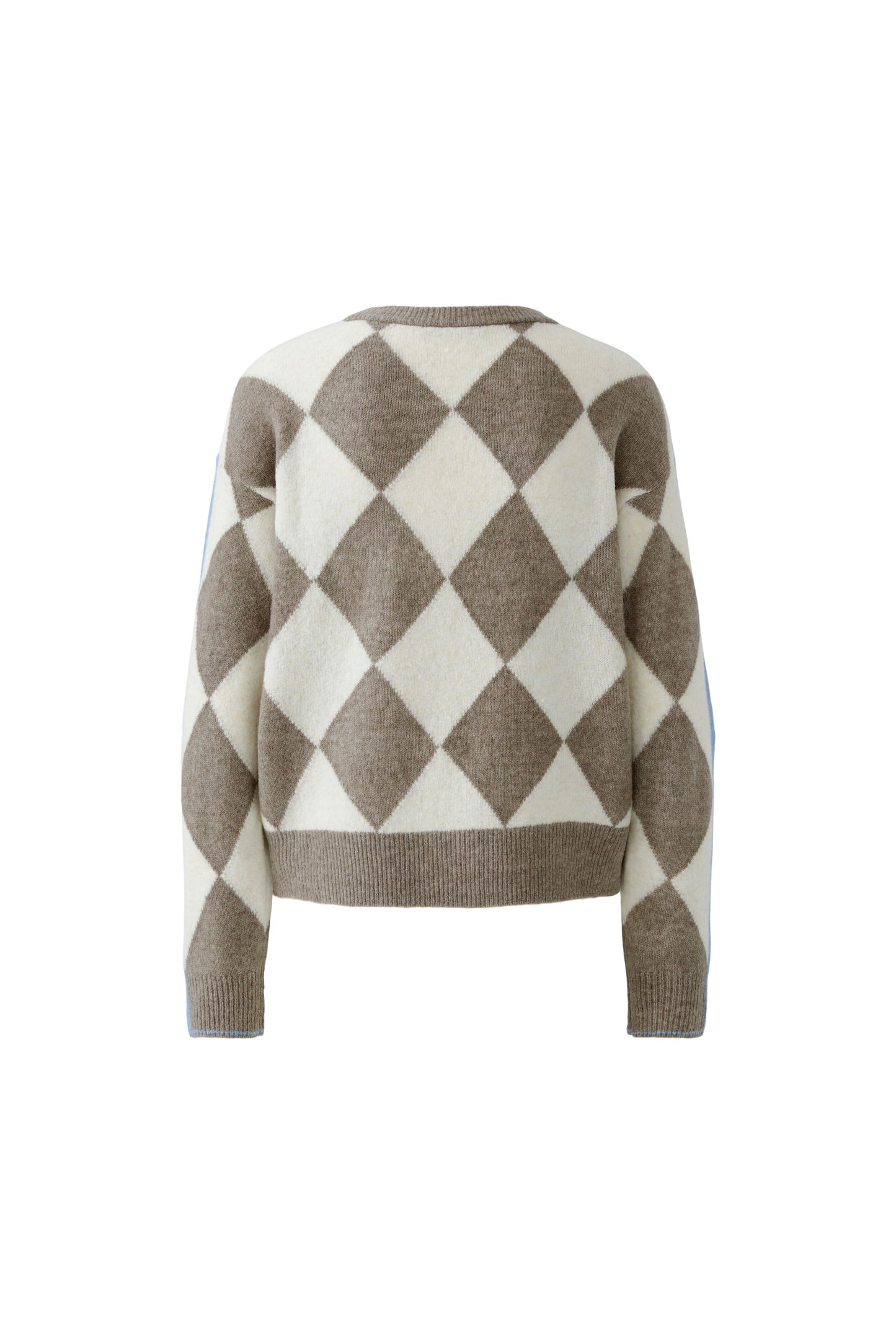 O 86114 Argyl & stripe sleeve jumper