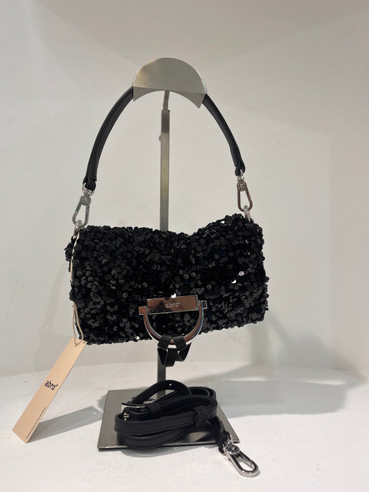 A 3167696 Sequin small structured bag silver hardware