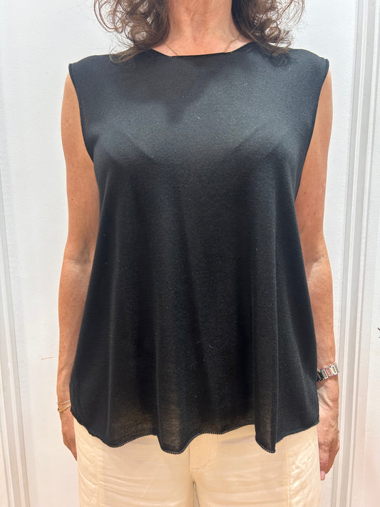 T Z0700 Silky knit button back tank