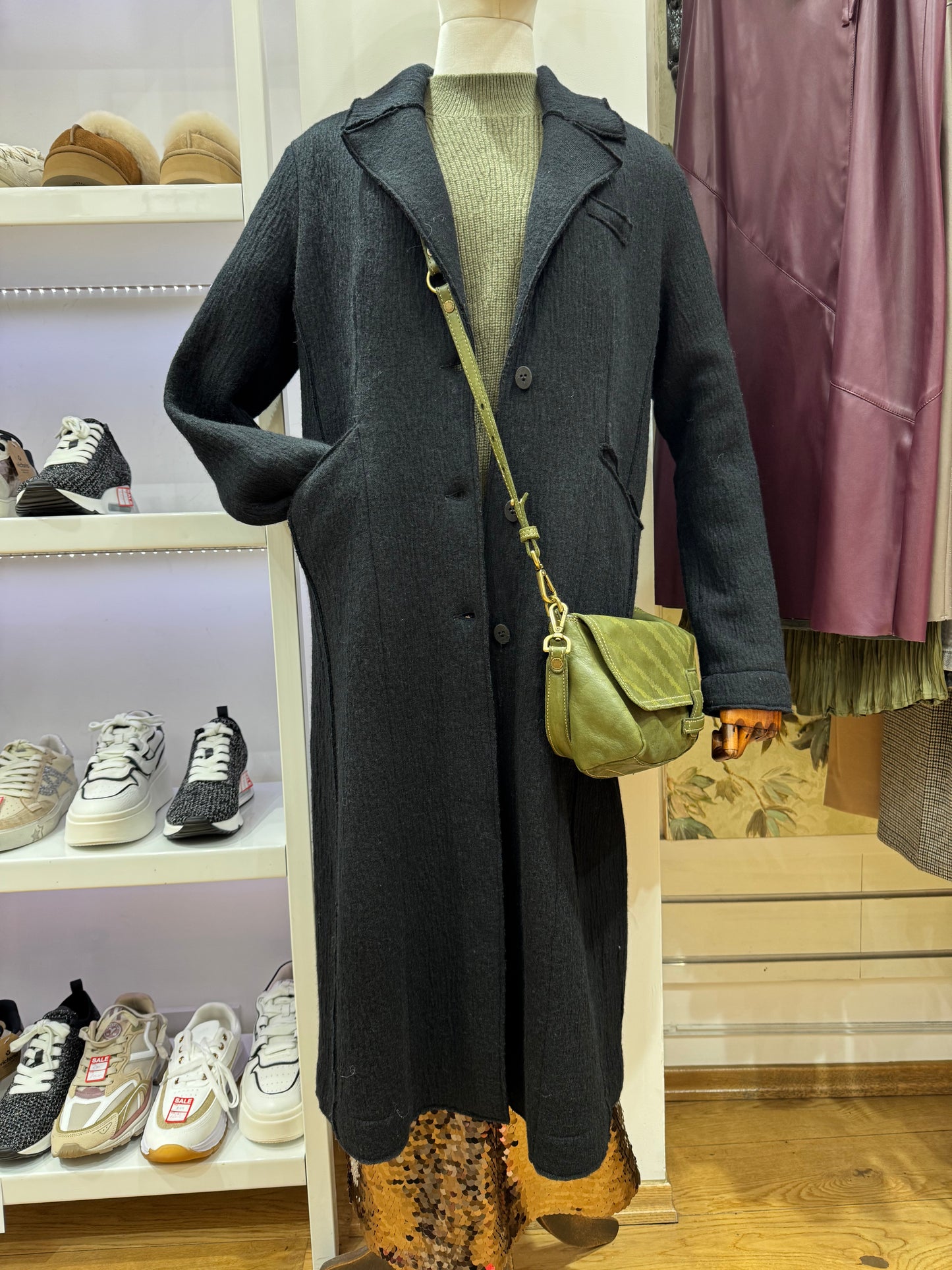 Tr X333 Boiled wool slim coat