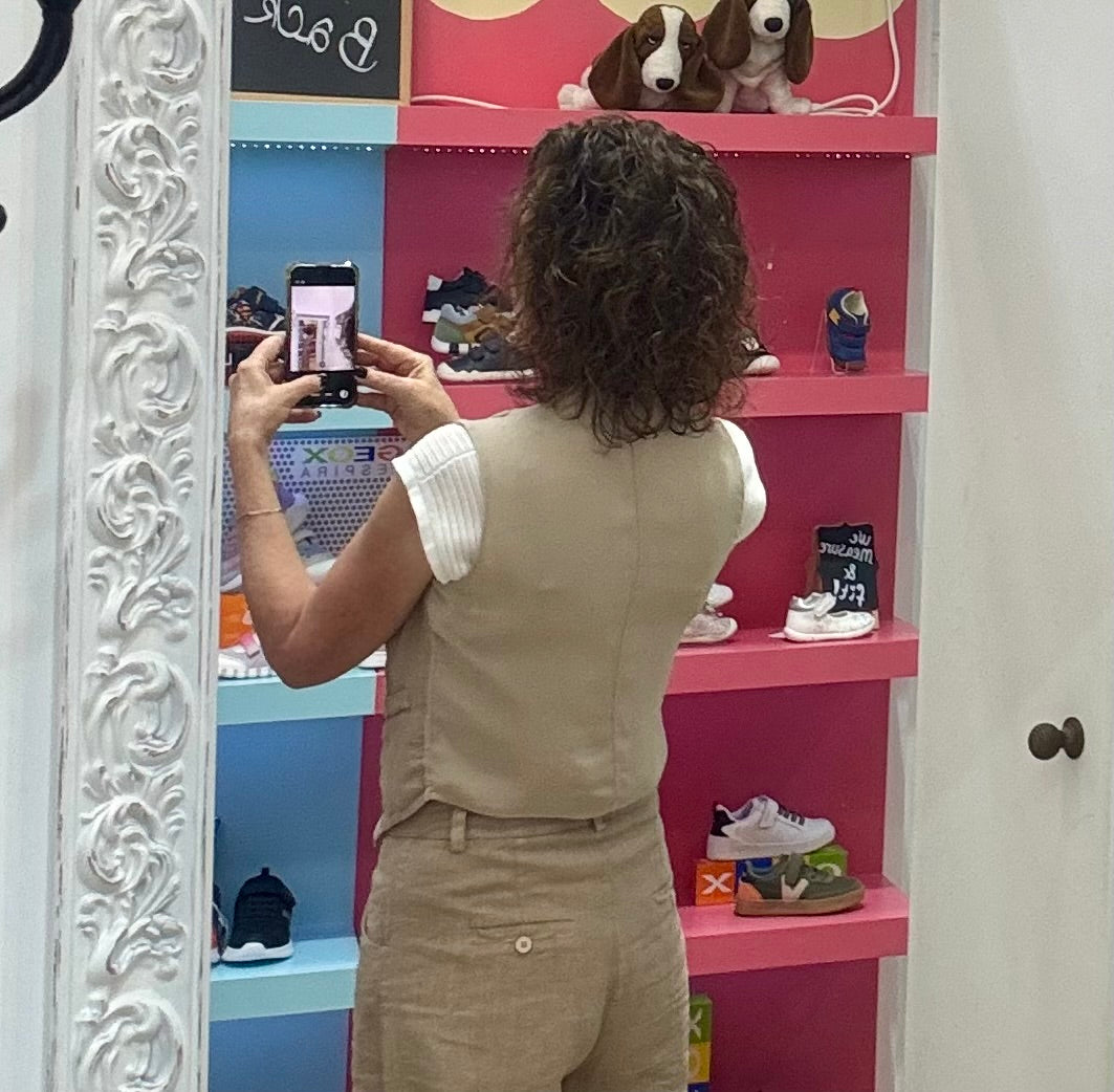 Ta C5700 Linen fitted waistcoat