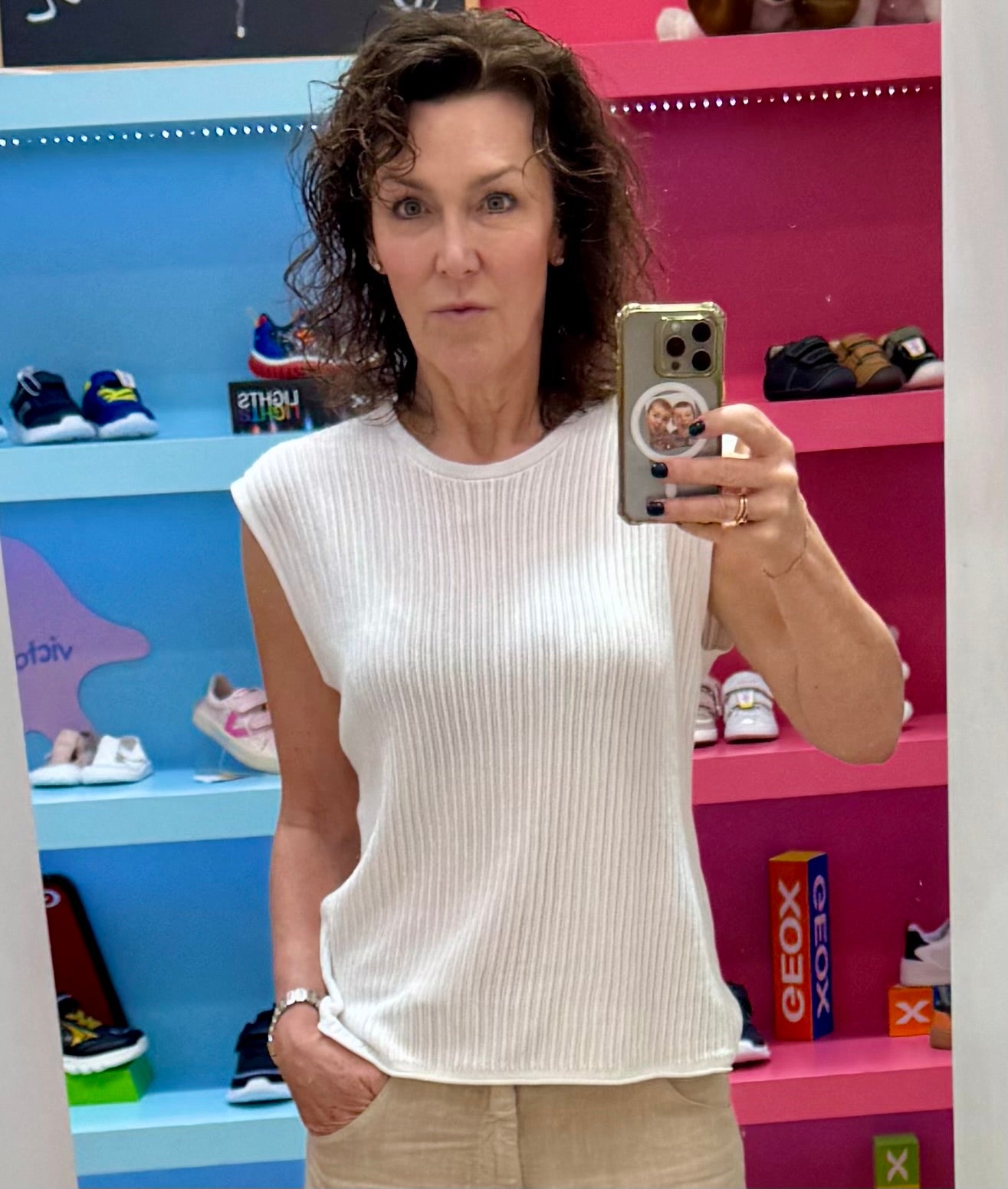 Ta C0500 Ribbed knit cap sleeve tank