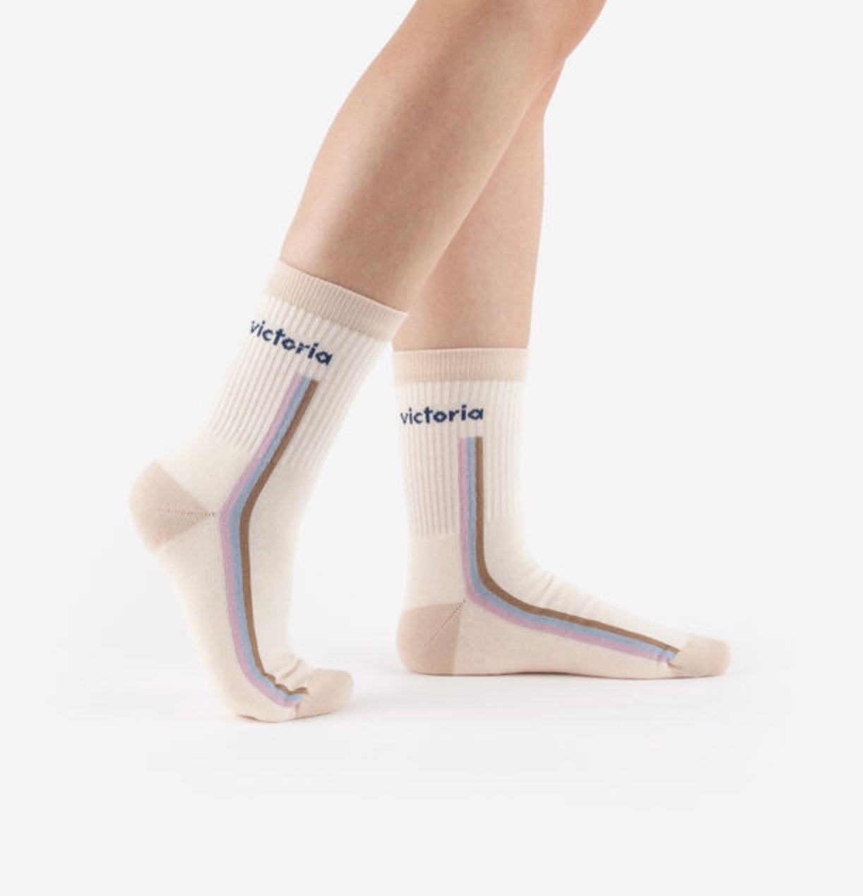 V 9123014 two-tone cotton socks