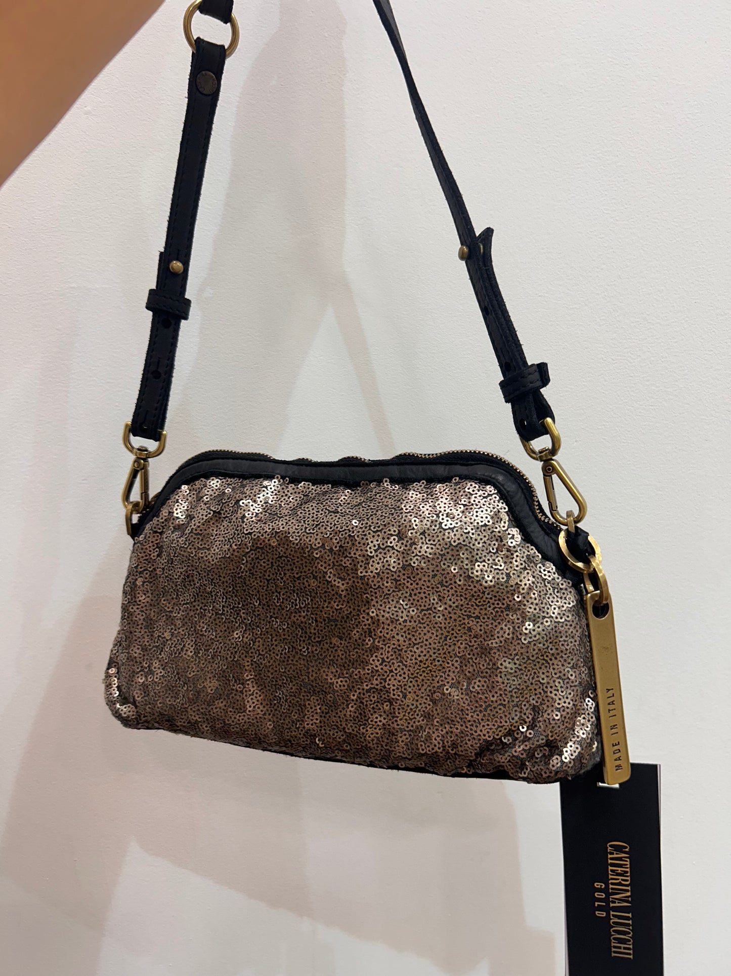 CL Sequin/wool xbody bag