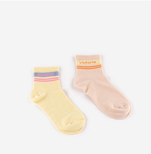 V 9223016 pastel and neon cotton socks
