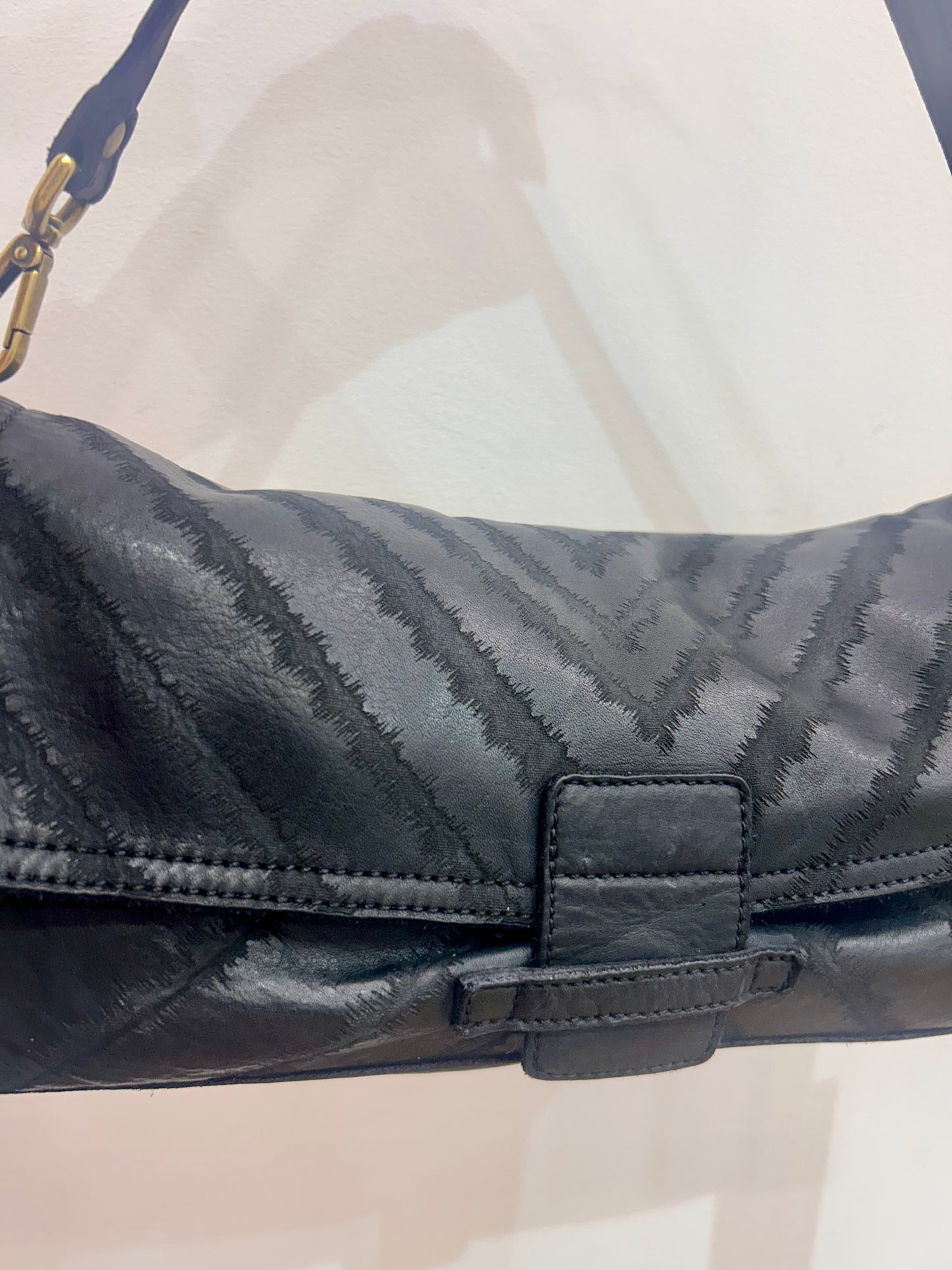 CL Slim small stripe satchel shoulder bag