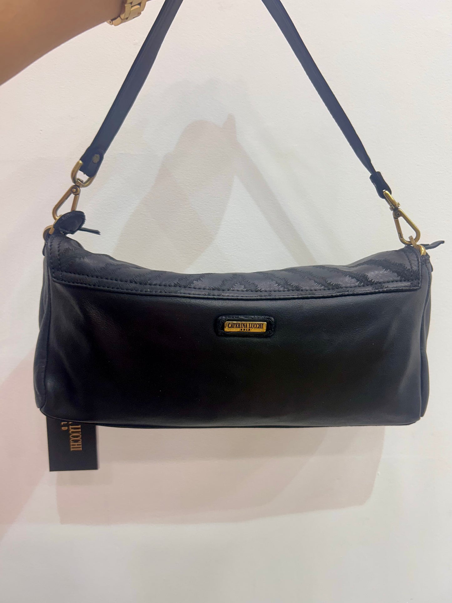 CL Slim small stripe satchel shoulder bag