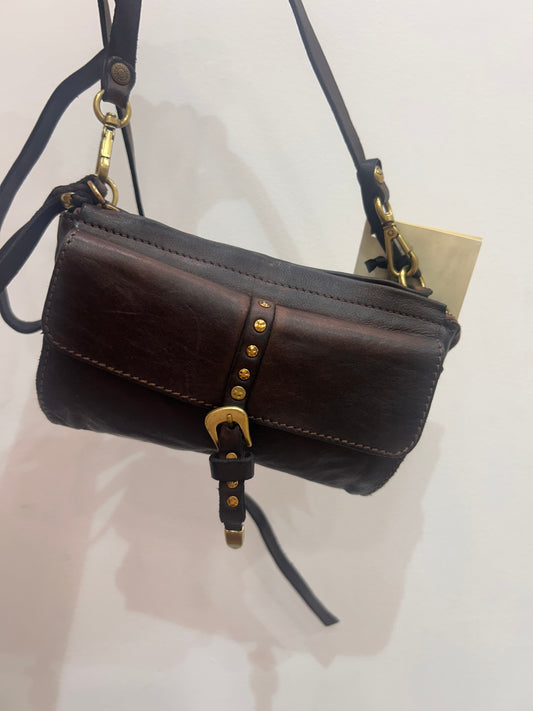 C 34070 Small satchel with buckle pocket trim