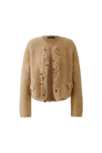 O 94837 Alpaca fringed trim jacket