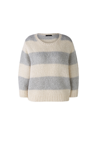 O 89199 Fluffy stripe 3/4 sleeve jumper