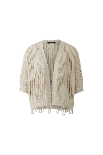 O 97326 Open weave and decorative knit cardi