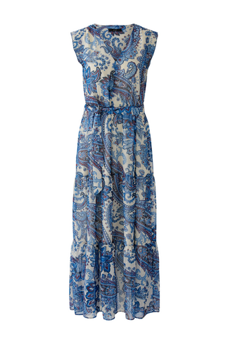 O 96366 Printed cap sleeve maxi dress