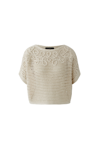 O 97438 Open decorative knit s/s top