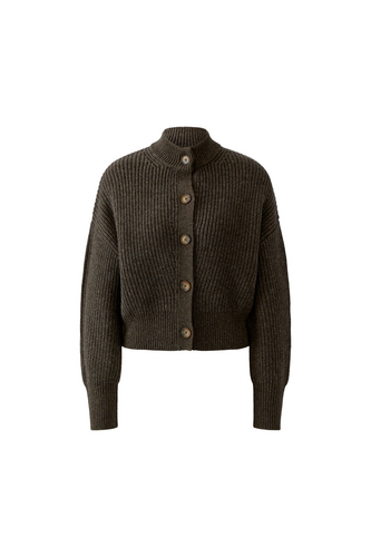 O 99001 Heavy rib knit cardigan