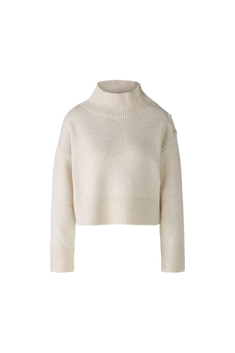 O 89178 Diamonte button neck polo neck jumper