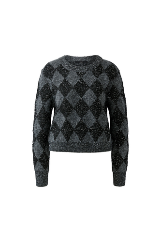 O 99800 Argyle check sparkle jumper