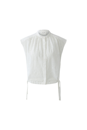 O 98859 Broderie anglaise sleeveless blouse