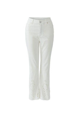 O 97478 Broderie hem bootleg jeans