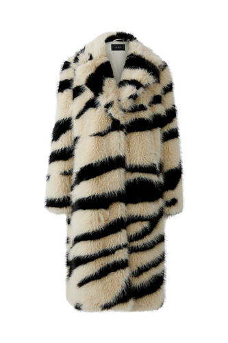 O 100170 Midi lux faux fur coat