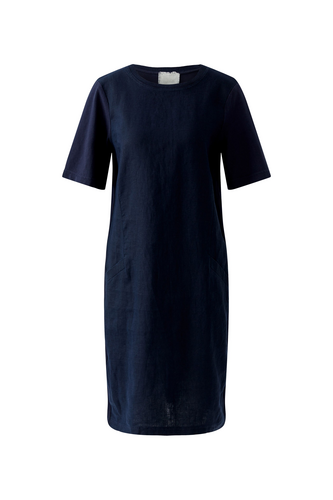 O 92872 Linen lurex trim dress
