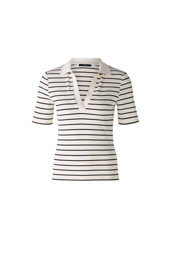 O 88305 Stripe trophy neck top