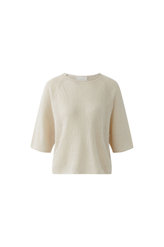 O 97419 Linen Fine knit 1/2 sleeve top
