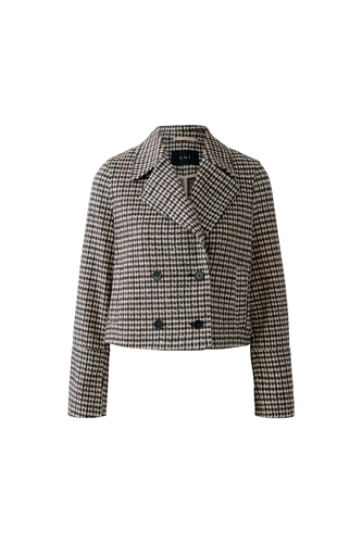 O 94479 Check double breasted swing jacket