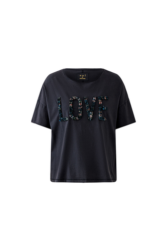 O 96685 LOVE floral petal T-shirt