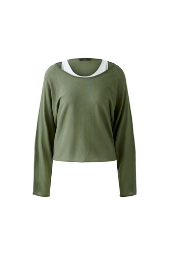 O 92993 Double layer lightweight jumper and cami