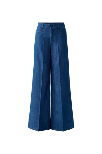 O 90913 wide leg chambray blue jeans