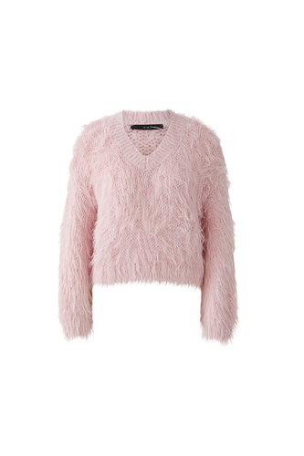 O 96106 Fluffy crop V neck