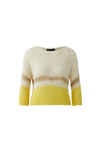 O 97547 Tape yarn dip hem 3/4 sleeve jumper