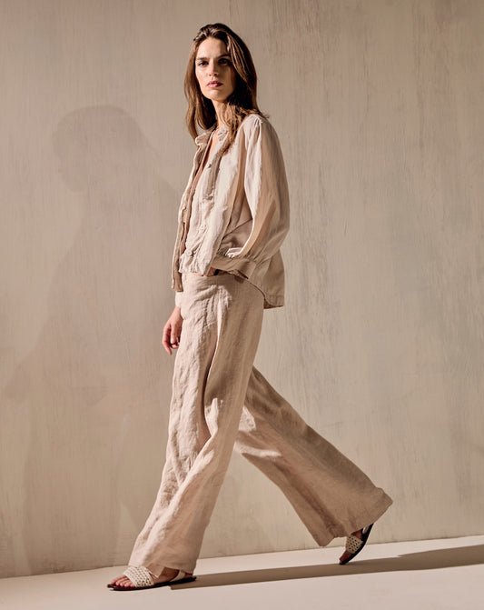 Ta C5703 Linen flared trousers