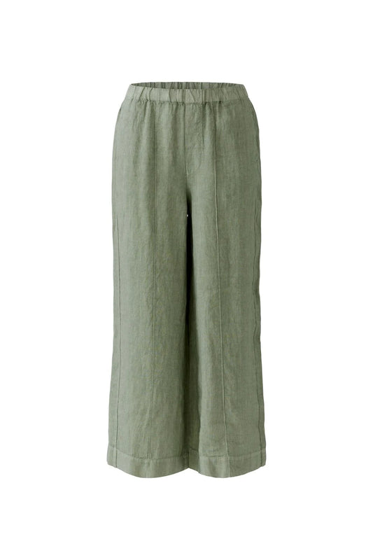 O 97142 Seem detail wide leg linen trousers